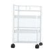thumbnail image 3 of Carro De Almacenamiento Estantes De Almacenamiento De Ba?o Carro Rodante Cocina 2 Niveles Y Blanco, 3 of 5