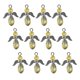 thumbnail image 3 of 12 Piezas Con Cuentas De Plata Tibetana Con Alas De ángel Tallados Colgantes Con Dijes Citrinos, 3 of 5