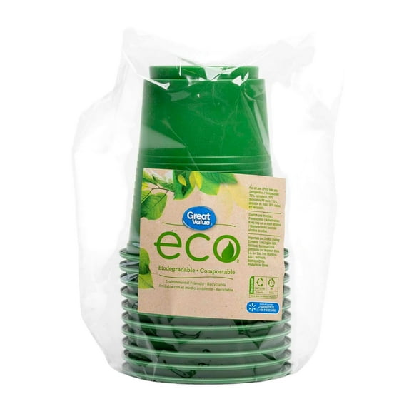 Vaso Verde Eco, 10 Un