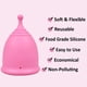 thumbnail image 3 of Copa menstrual SHORDY, set de 2, suave, flexible, rosa, 3 of 9