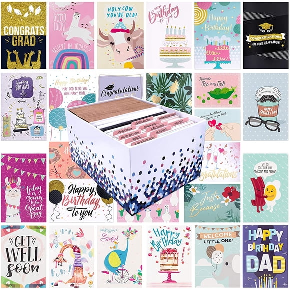 Tarjetas de felicitación Bargain Paradise 100 para todas las ocasiones con organizador