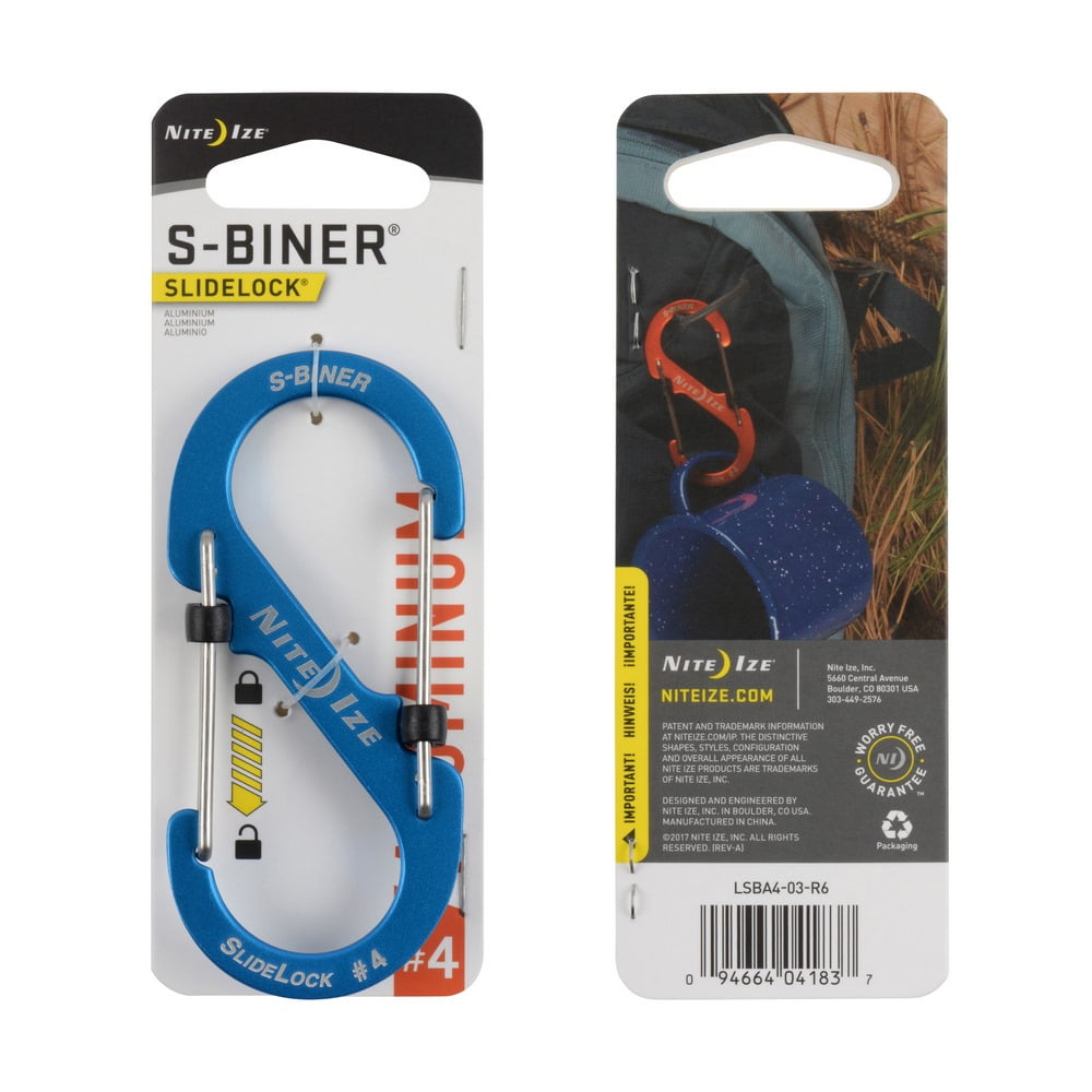 Mosquetón S-biner® Aluminum Dual Carabiner #4 Nite Ize Azul