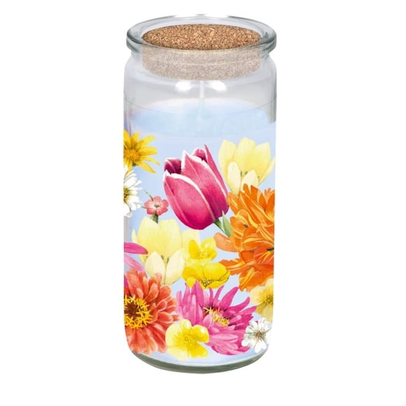 Vela aromática con suave aroma floral en vaso florido «Garden Love» – M. Bastin
