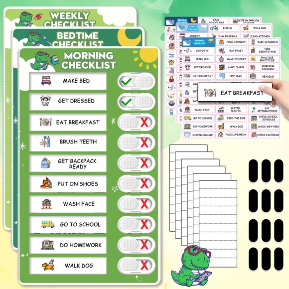 Cuadro de Rutinas 3 en 1 Magnético Boxveria para Niños