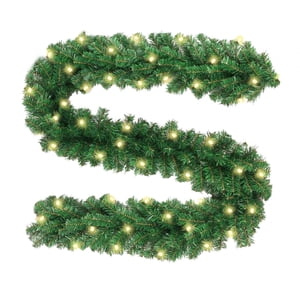 Bothyi - Guirnalda Navideña De 8,8 Pies Con Luces Led Para Chimenea Temporada Navideña Mantel 220 Rama 3M Led