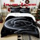 thumbnail image 1 of 3pcs Puppy Cuddling Crescent Moon Printed Bedding Set Soft Duvet Cover with 2 Pillowcases All Season Comfort, 1 of 5