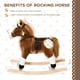 thumbnail image 3 of Juguete de peluche para niños Rocking Horse Qaba con sonidos, color marrón, 3 of 3