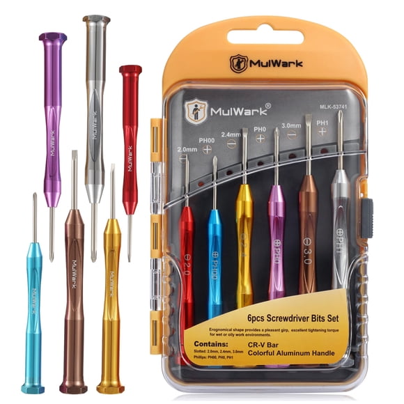 Juego de destornilladores MulWark Magnetic Mini Flathead/Phillips (6 unidades)