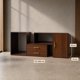 thumbnail image 2 of Rack TV Extensible Nogal Oscuro con 2 Cajones y Puerta 115-160x35x49 cm, 2 of 6