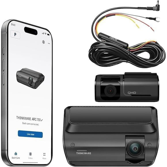 Cámara para Auto THINKWARE ARC700 4K Delantera 2K Trasera GPS Wi-Fi