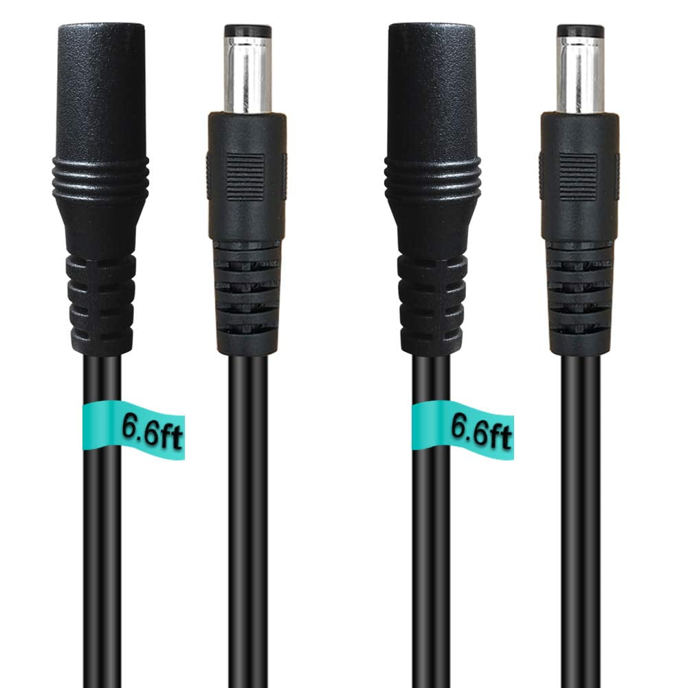 Cable De Extensión Dc Siocen Paquete De 2 2.1x5.5mm 2m 12v
