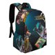 thumbnail image 2 of Kingdom Hearts-theme Backpack, Campus style schoolbag Bookbag with Adjustable Shoulder Straps And Large Zip Compartment, Unisex Travel Bags.42x30x15cm, 2 of 6