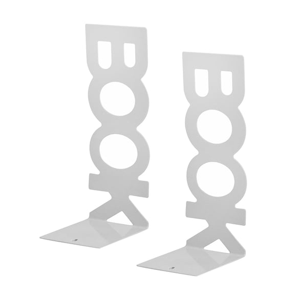 Sujetalibros De Metal De 2 Piezas, Topes De Libros Antideslizantes Para Papelería, Escritorio, Escuela