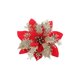 thumbnail image 2 of Flor Artificial Del Ornamento De La Decoración De La Poinsettia Para El Oro Rojo De Las Ratán De La Navidad, 2 of 5