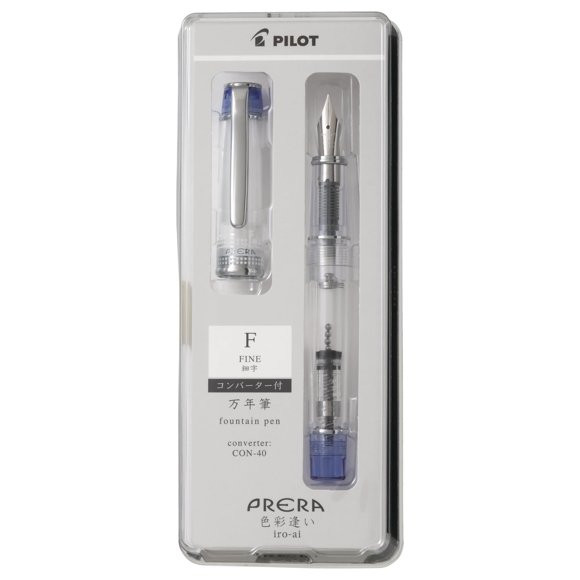 Pluma estilográfica PILOT PRERA F Fine azul transparente