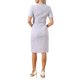 thumbnail image 3 of INSPIRE CHIC Vestido de mujer de tweed con cinturón y manga corta para trabajar 2026 Vestido lápiz L Rosa Púrpura, 3 of 5