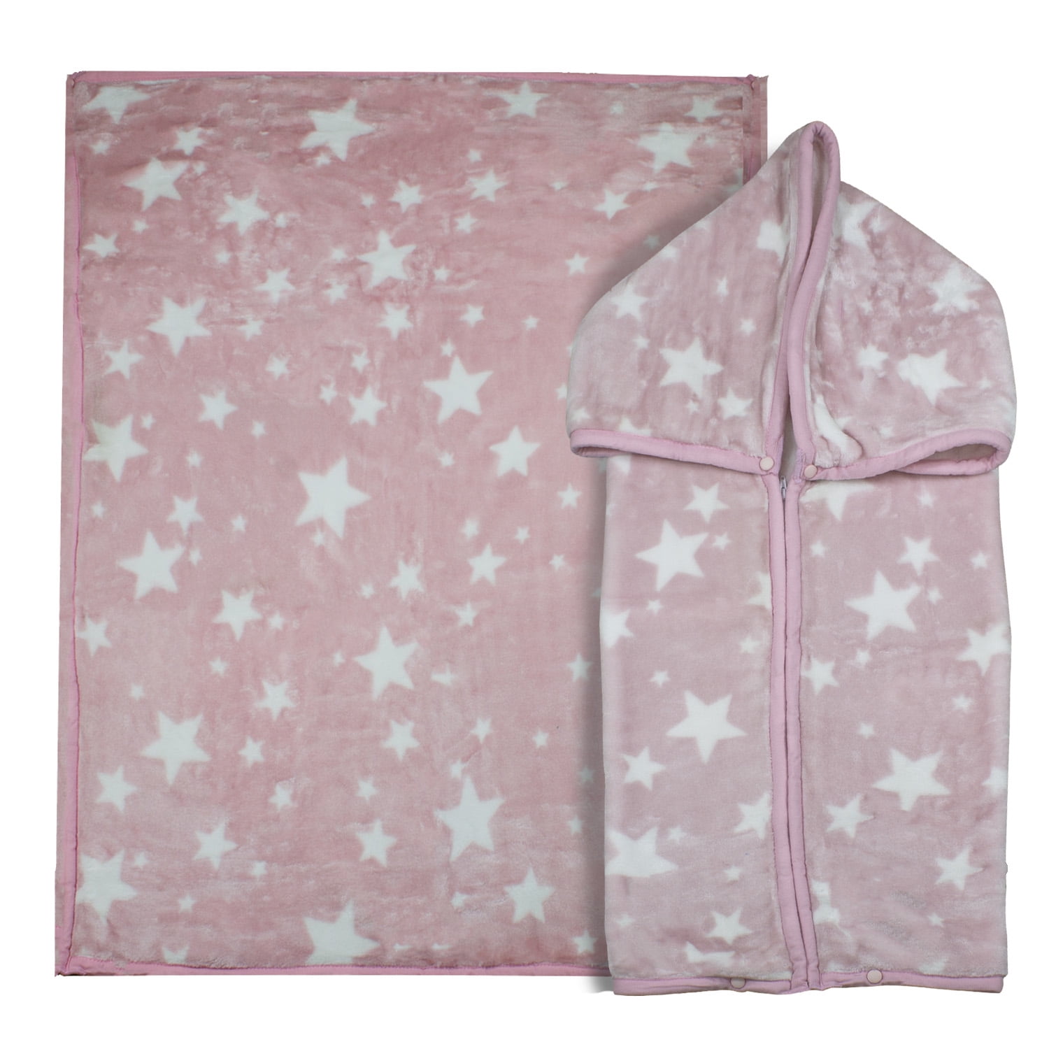 Saco Con Broche Ultra Soft Estrella 80x110cm Rosado Bebesit