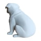 thumbnail image 2 of Escultura pug geométrico decorativo blanco, 2 of 2