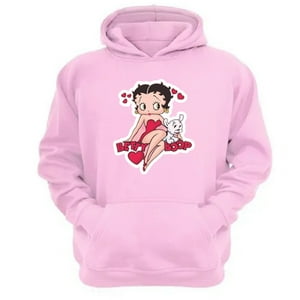 Genérico - Polerón Canguro Betyy Boop Rosa Talla M Unisex