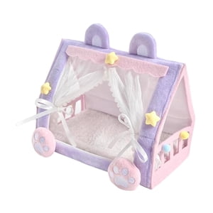 Magideal - Cama Para Muñeca Tienda Miniatura Accesorio Mueble Ornamento Diseño Portátil Y Acogedor Perfecta Para Exhibición En Escritorio Juegos De Simulación D