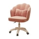 thumbnail image 3 of Silla de oficina giratoria de 360 ​​grados con 5 ruedas y respaldo ergonómico. Rosa, 3 of 5