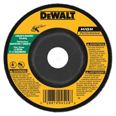 Muela Abrasiva Dewalt Masonry De 7 X 1/4 X 7/8 Pulgadas