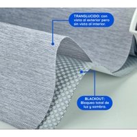 Home - Cortina Black-Out Roller Doble Gris 160X240