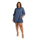 thumbnail image 4 of Saronite Vestido de Mezclilla Lavada con Burbujas (Talla Grande para Mujer), 4 of 5