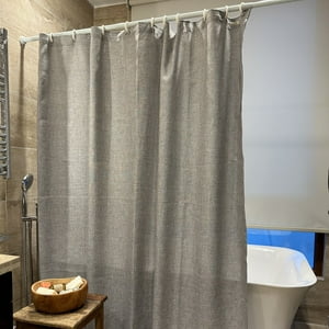 Casa Cecilia - Cortina De Baño Rústica Gris Claro 180X180