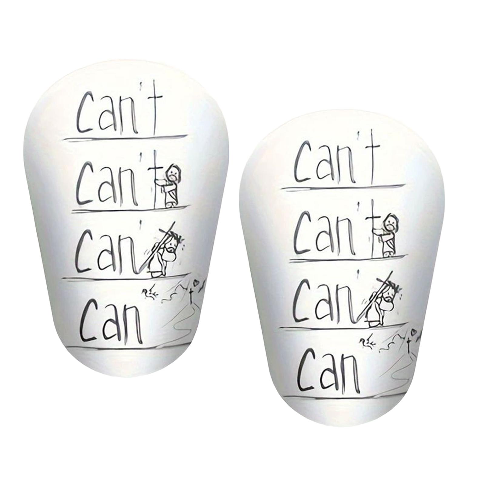 Magideal - 1 Par De Mini Espinilleras De Fútbol, Equipo De Protección, Accesorios Protectores, Equipo Pequeño, Espinilleras De Entrenamiento De Fútbol Para Niños Letras Blancas Y Negras