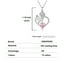 thumbnail image 5 of Collar HESHPAWS 925 Sterling Silver Birthstone Rose Flower Heart Pendant 18+2", 5 of 7