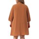 thumbnail image 3 of Agnes Orinda Cardigans de Talla Grande para Mujer Manga Murciélago 3/4 Poliéster Casual Cárdigan 2X Naranja, 3 of 6
