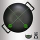 thumbnail image 5 of Wok Nutrichef de hierro fundido presazonado de 5,8 litros con tapa, 5 of 7
