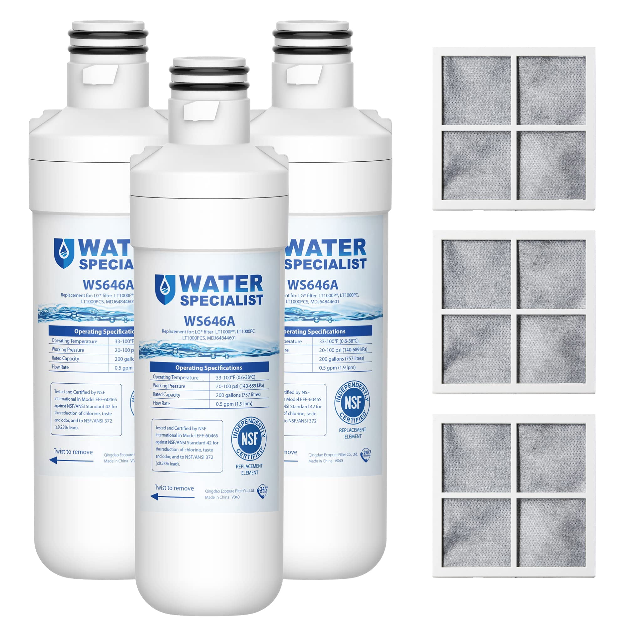 Combinación De Filtro De Agua Y Filtro De Aire Waterspecialist Para Lg