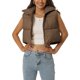 thumbnail image 1 of INSPIRE CHIC Chaleco Acolchado para Mujer con Cuello Alto, Chaqueta Ligera con Cremallera, Chaleco Corto Acolchado L Marrón, 1 of 6