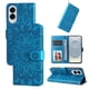 thumbnail image 1 of Funda tipo cartera FOXDOCK para Samsung Galaxy S25 Edge , diseño girasol en relieve, cuero PU, cierre magnético, soporte y tarjetero, 1 of 5