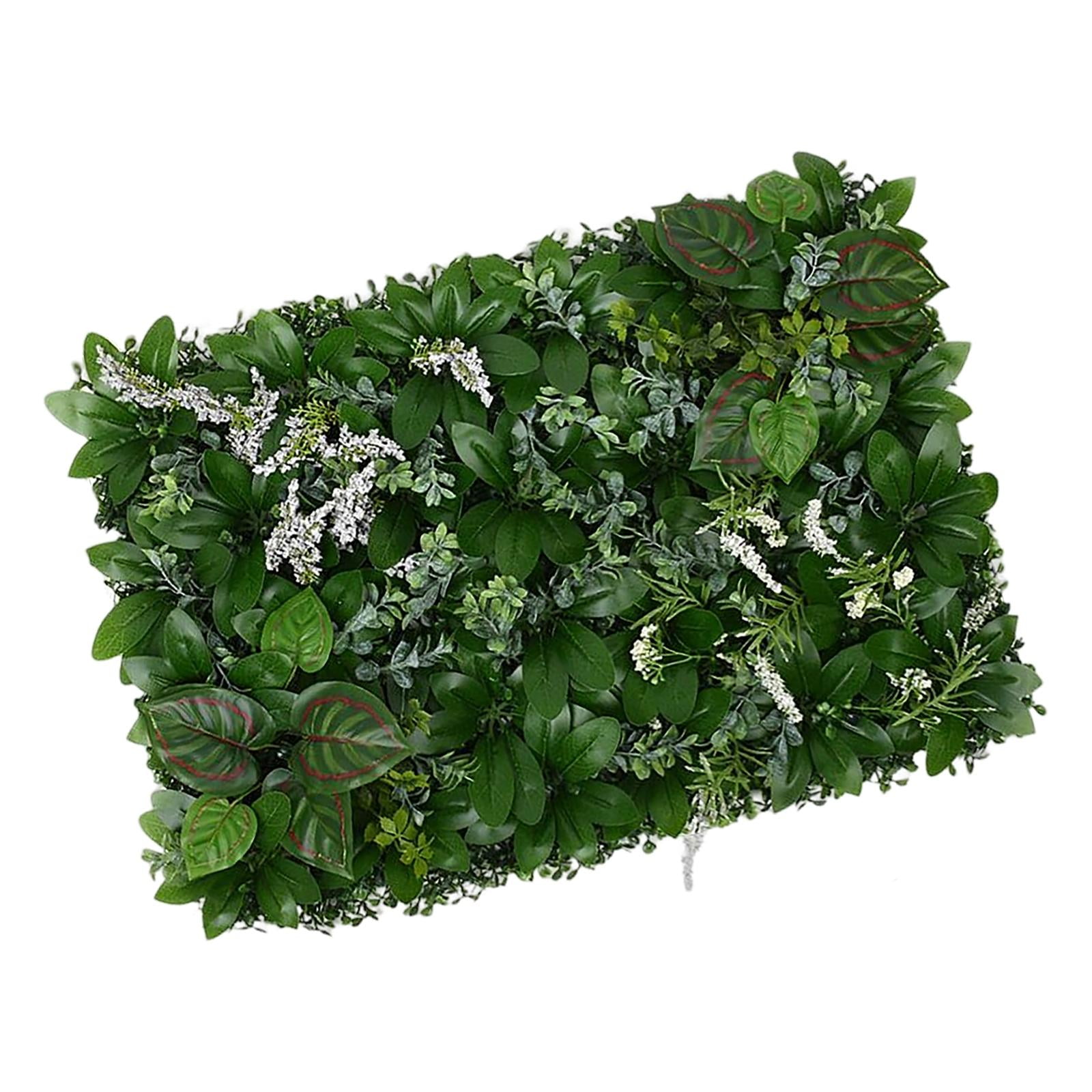 Magideal - 40x60cm Hierba Panel De Pared Valla Simulación Decoración Diy Plástico Artificial Topiary Hedges Planta Para Jardín Patio Trasero Festival Boda Patio , B E