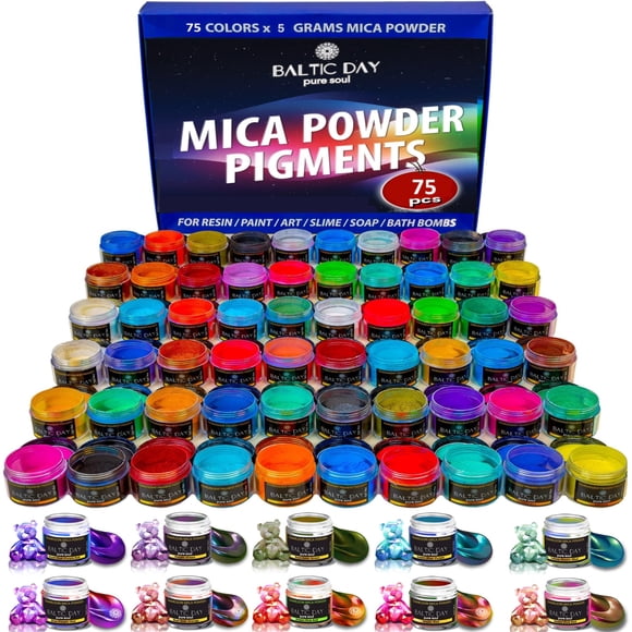 Dye BALTIC DAY 75 colores polvo de mica 5 g cada uno