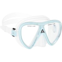 Máscara De Buceo Cressi Ikarus De 2 Lentes, Transparente Y Cian Hielo Para Adultos