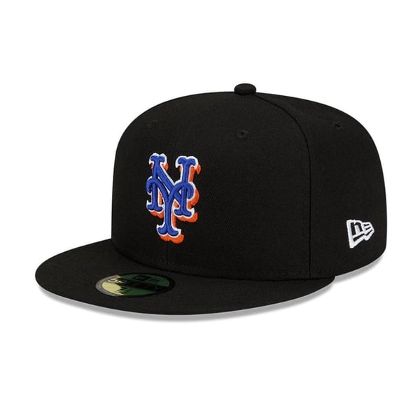 Gorra New York Mets New Era negra auténtica 59FIFTY ajustada