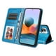 thumbnail image 3 of Funda tipo cartera FOXDOCK para Xiaomi Note 10 Pro 4G , diseño girasol en relieve, cuero PU, cierre magnético, soporte y tarjetero, 3 of 5