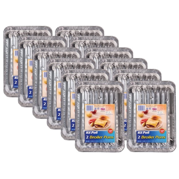 Sartén para asar Hefty EZ Foil Super, 21,6 x 29,8 cm, plateada, paquete de 2 x 12