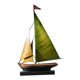 thumbnail image 1 of Figura De Velero, Modelo De Barco, Estante De Apoyo, Gabinete De Regalo, Oficina, Estatua De Barco De Hierro Verde, 1 of 5