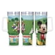 thumbnail image 1 of La Casa de Mickey Mouse+ Vaso aislado de acero inoxidable con asa, diseño temático, regalo para familia, amigos y fans; incluye pajita y encaja en el portavasos estándar, 40 oz, 1 of 6