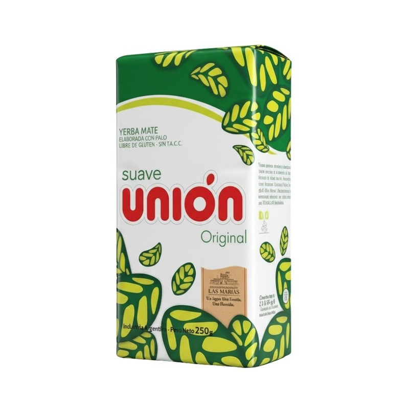 Unión Yerba Mate Hierba Con Palo Suave 250 Gr