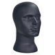 thumbnail image 3 of Modelo De Cabeza De Maniquí Masculino De PVC Sombrero De Peluca Soporte De Exhibición Soporte De Estante Negro Mate, 3 of 5