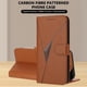 thumbnail image 3 of Funda Cartera Fibra de Carbono para Motorola MOTO G POWER 2023 con Soporte y Cierre Magnético Marrón, 3 of 6