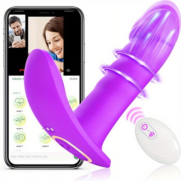 1pc App Remote Control Wearable Panty Vibrator, 2 In 1 Dildo & Vibrating Panties Dual Sex Stimulator For G Spot Clit, Invisible Butterfly Panty Vibrator, Adult Sex Toys For Women Couples Pleasure