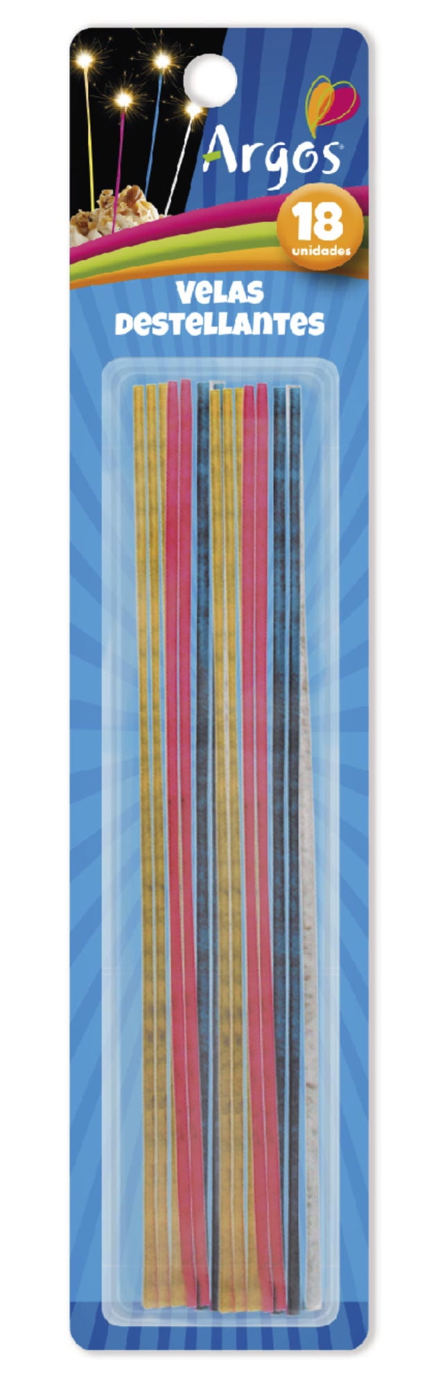 Set De 18 Velas Largas Destellantes, 1 Un Argos