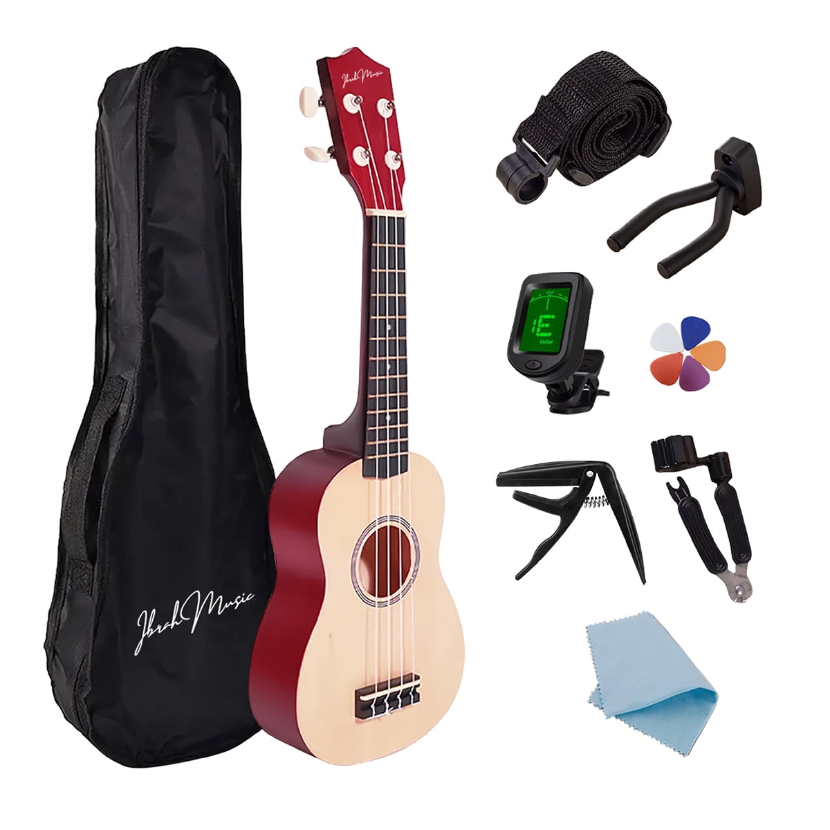 Ibrah Music - Ukelele Soprano Concierto Ibrah 21 Pulgadas + Accesorios